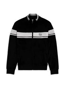 Sergio Tacchini Damarindo Velour Track Jacket- BLACK BEAUTY Online