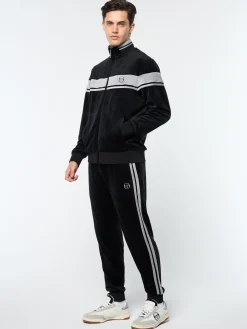 Sergio Tacchini Damarindo Velour Track Jacket- BLACK BEAUTY Online