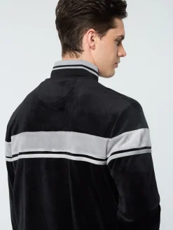 Sergio Tacchini Damarindo Velour Track Jacket- BLACK BEAUTY Online