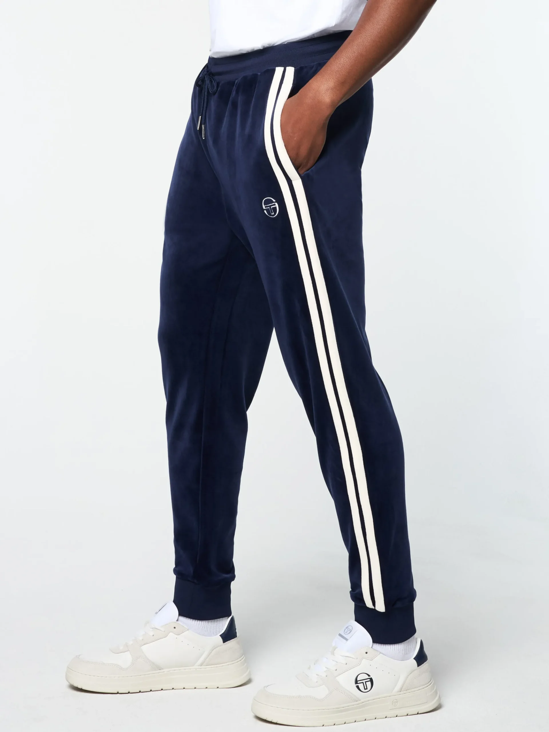 Sergio Tacchini Damarindo Velour Track Pant- MARITIME BLUE Best