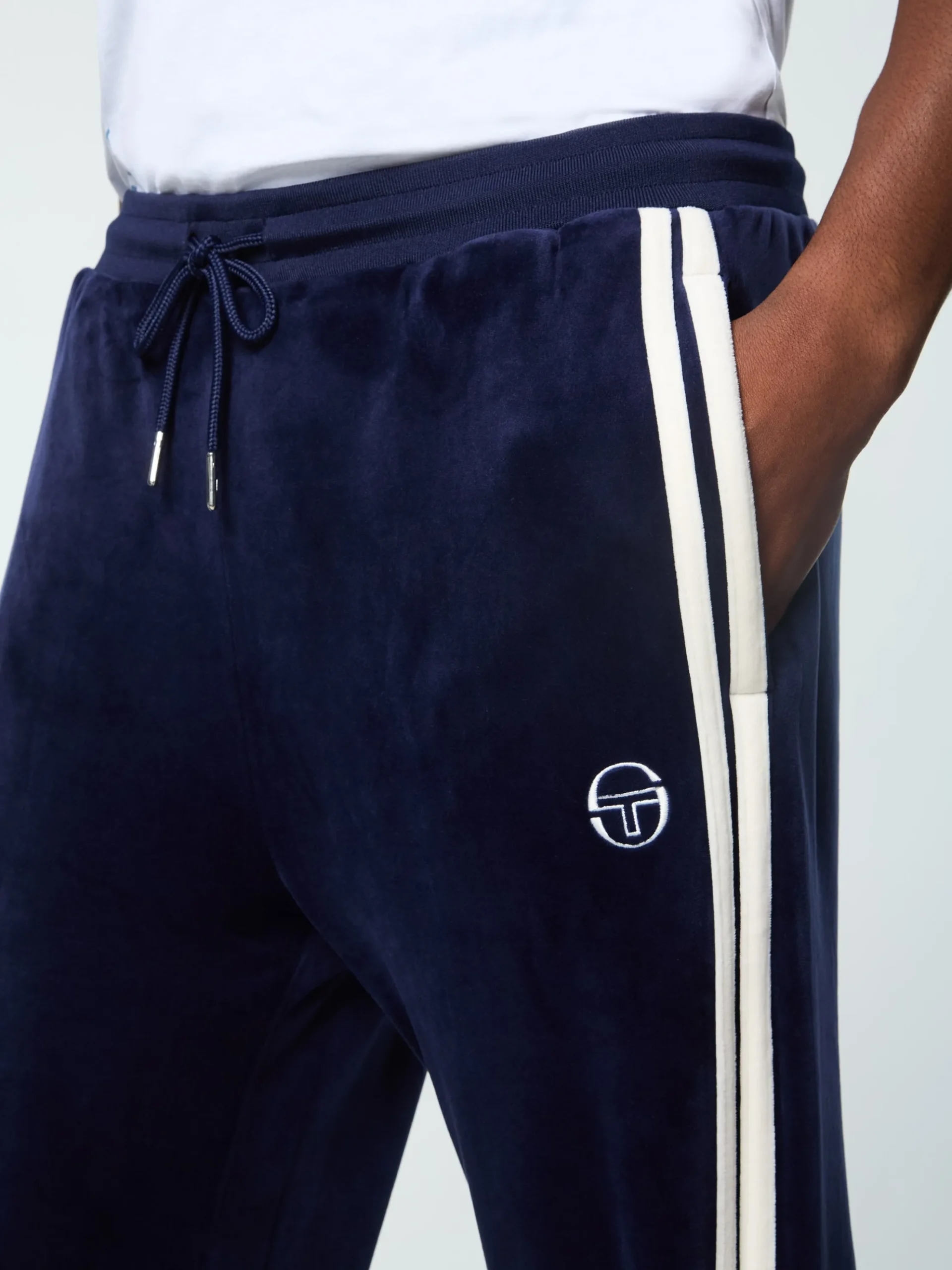 Sergio Tacchini Damarindo Velour Track Pant- MARITIME BLUE Best