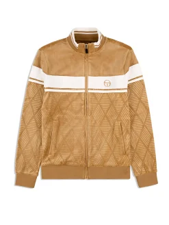 Sergio Tacchini Debossed Damarindo Velour Track Jacket- MEERKAT Outlet