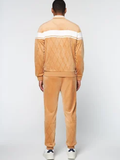 Sergio Tacchini Debossed Damarindo Velour Track Jacket- MEERKAT Outlet