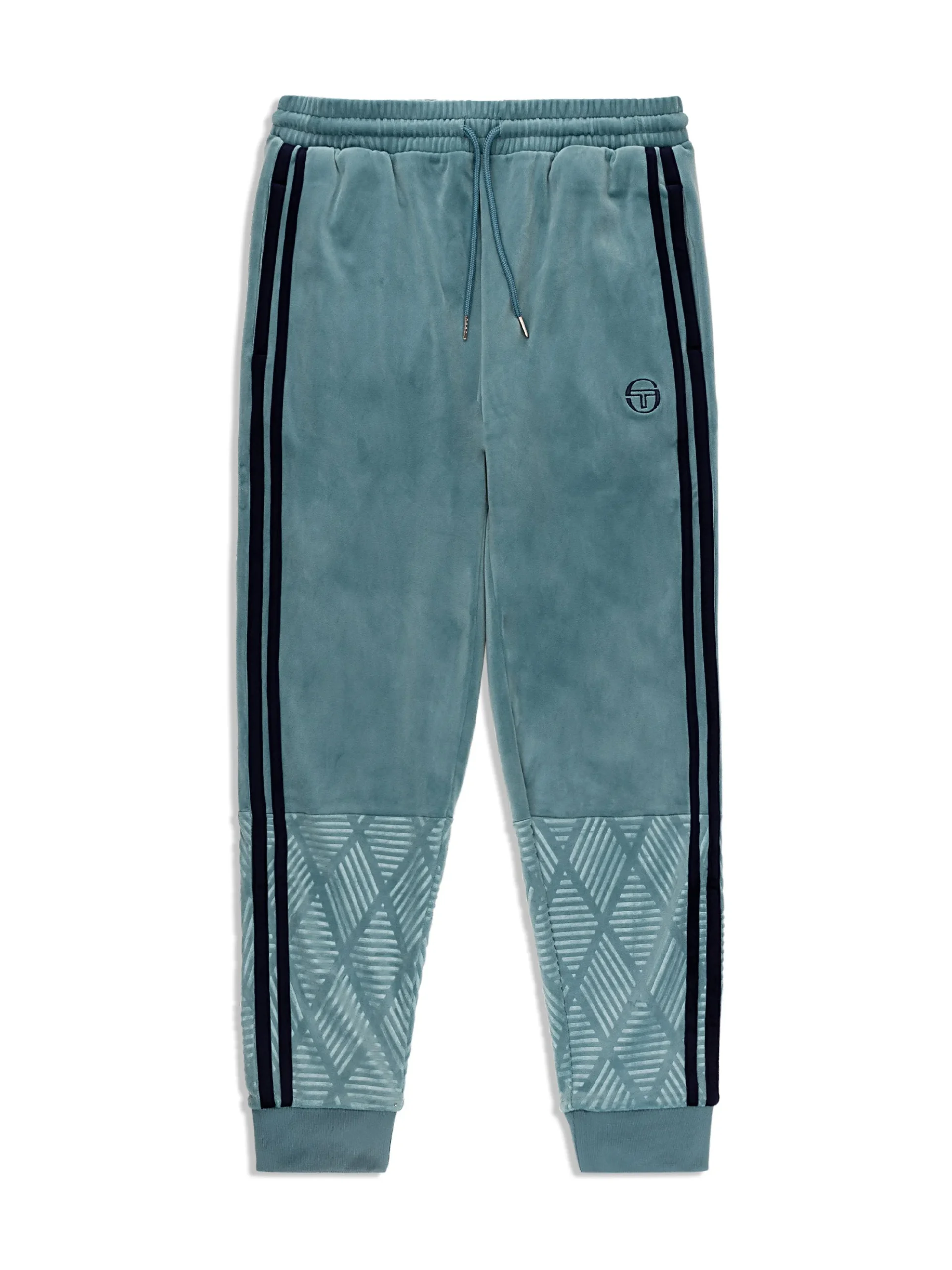 Sergio Tacchini Debossed Damarindo Velour Track Pant- LARKSPUR Sale