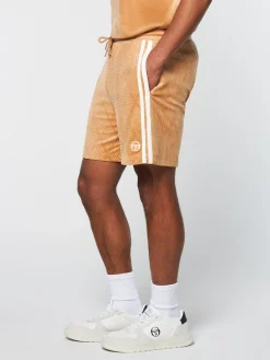 Sergio Tacchini Debossed Damarindo Velour Short- MEERKAT Hot