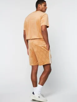 Sergio Tacchini Debossed Damarindo Velour Short- MEERKAT Hot