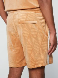 Sergio Tacchini Debossed Damarindo Velour Short- MEERKAT Hot