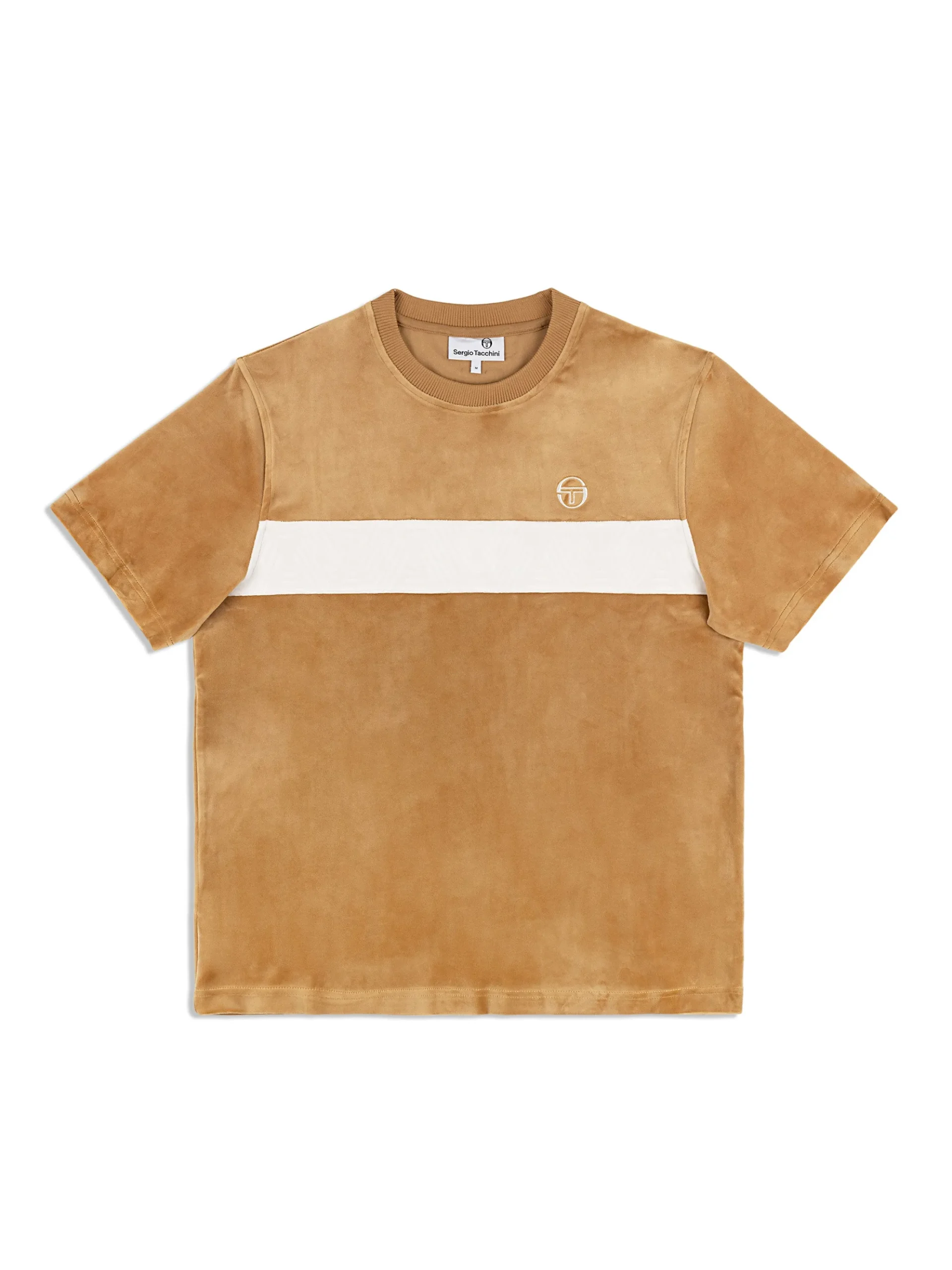 Sergio Tacchini Debossed Damarindo Velour T-Shirt- MEERKAT Sale