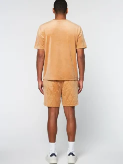 Sergio Tacchini Debossed Damarindo Velour T-Shirt- MEERKAT Sale