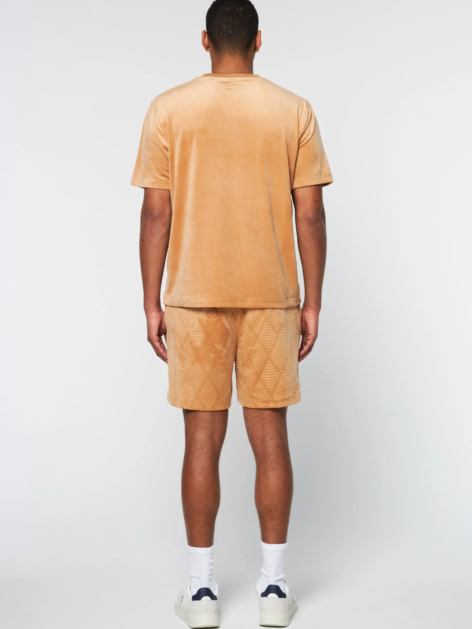 Sergio Tacchini Debossed Damarindo Velour T-Shirt- MEERKAT Sale