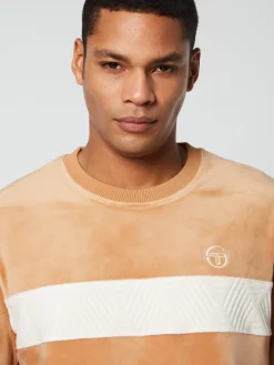 Sergio Tacchini Debossed Damarindo Velour T-Shirt- MEERKAT Sale