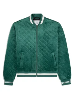 Sergio Tacchini Fasano Quilted Velour Jacket- RAINFOREST Hot