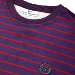 Sergio Tacchini Foggia Velour Crewneck- BLACKBERRY CORDIAL Clearance