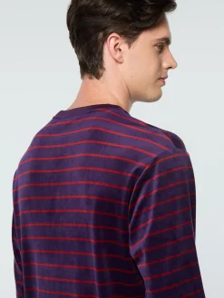 Sergio Tacchini Foggia Velour Crewneck- BLACKBERRY CORDIAL Clearance