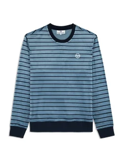 Sergio Tacchini Foggia Velour Crewneck- CORONET BLUE Best
