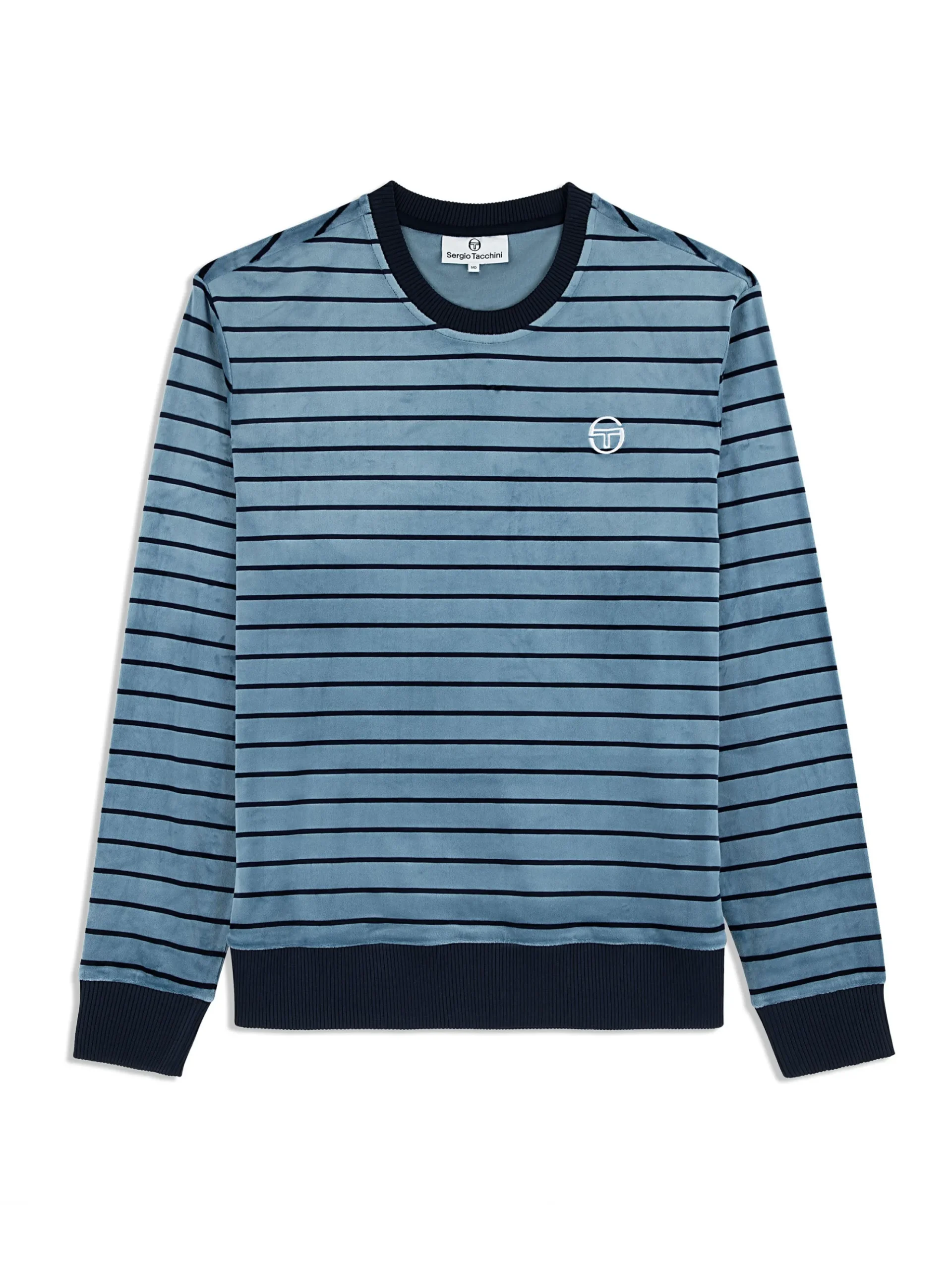 Sergio Tacchini Foggia Velour Crewneck- CORONET BLUE Best