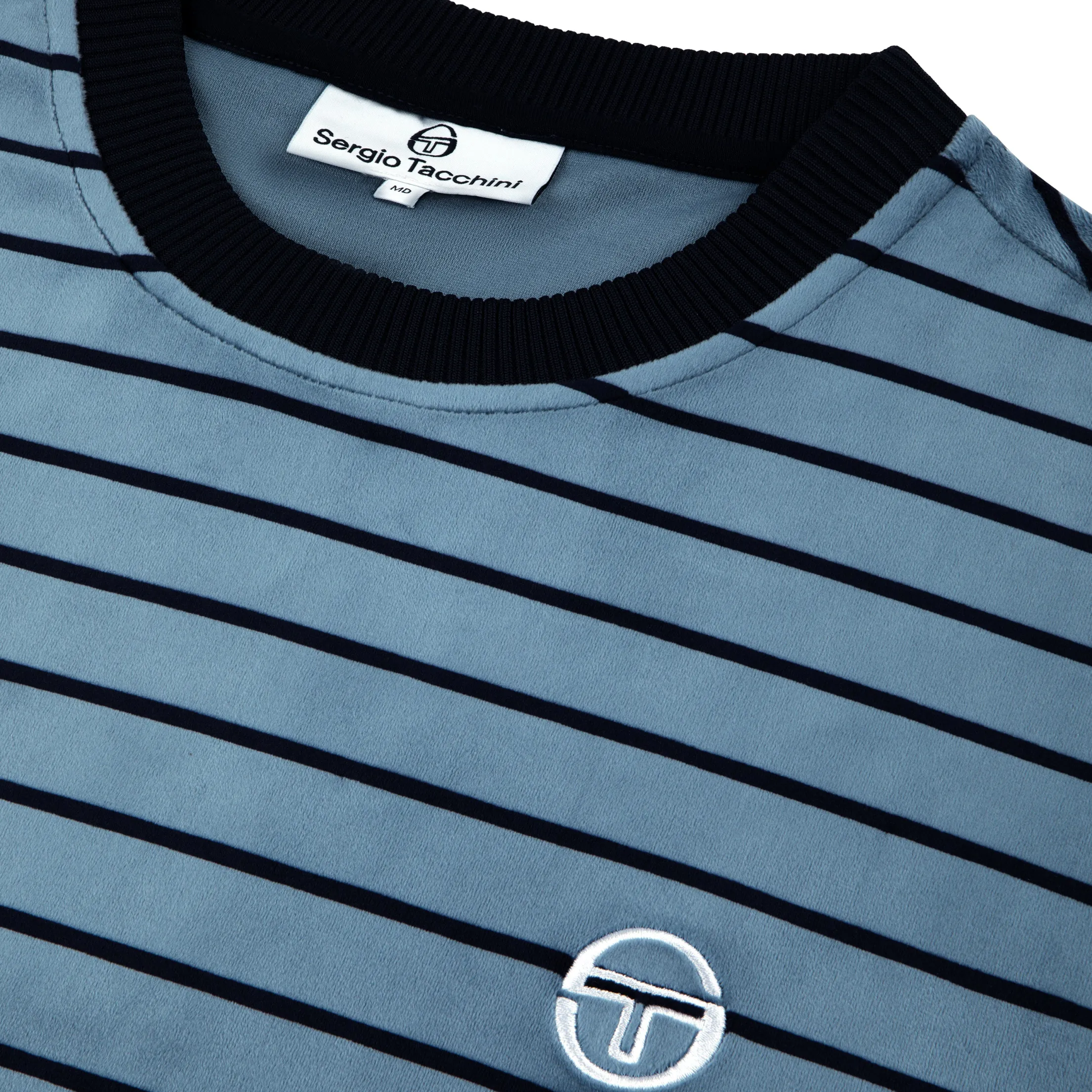 Sergio Tacchini Foggia Velour Crewneck- CORONET BLUE Best