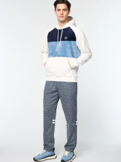 Sergio Tacchini Foggia Velour Debossed Hoodie- GARDENIA Outlet