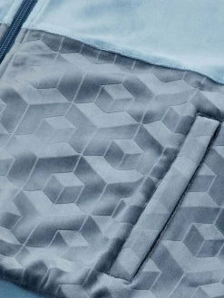 Sergio Tacchini Foggia Velour Debossed Track Jacket- CORONET BLUE Best