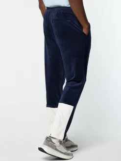 Sergio Tacchini Foggia Velour Debossed Track Pant- MARITIME BLUE New