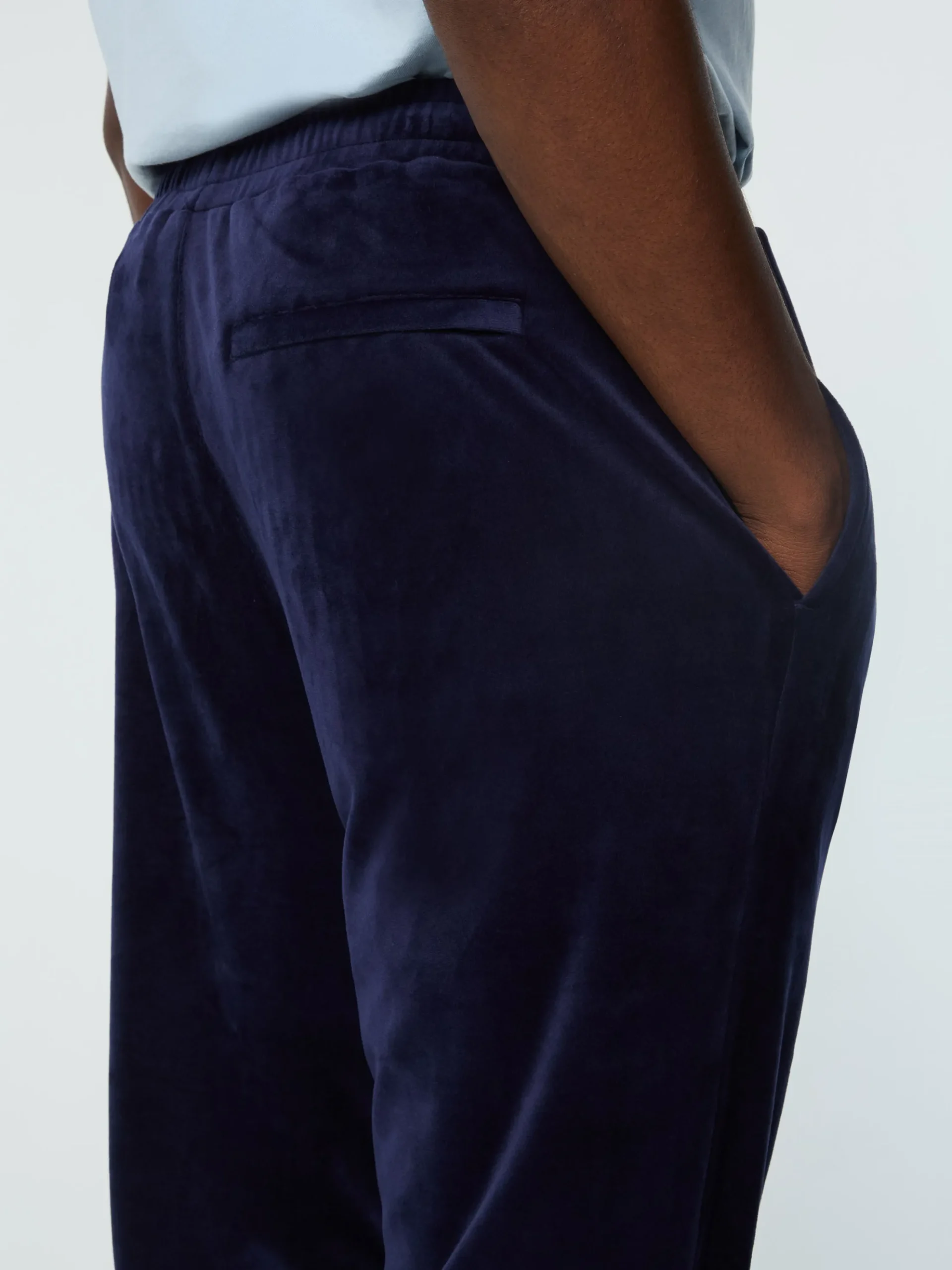 Sergio Tacchini Foggia Velour Debossed Track Pant- MARITIME BLUE New