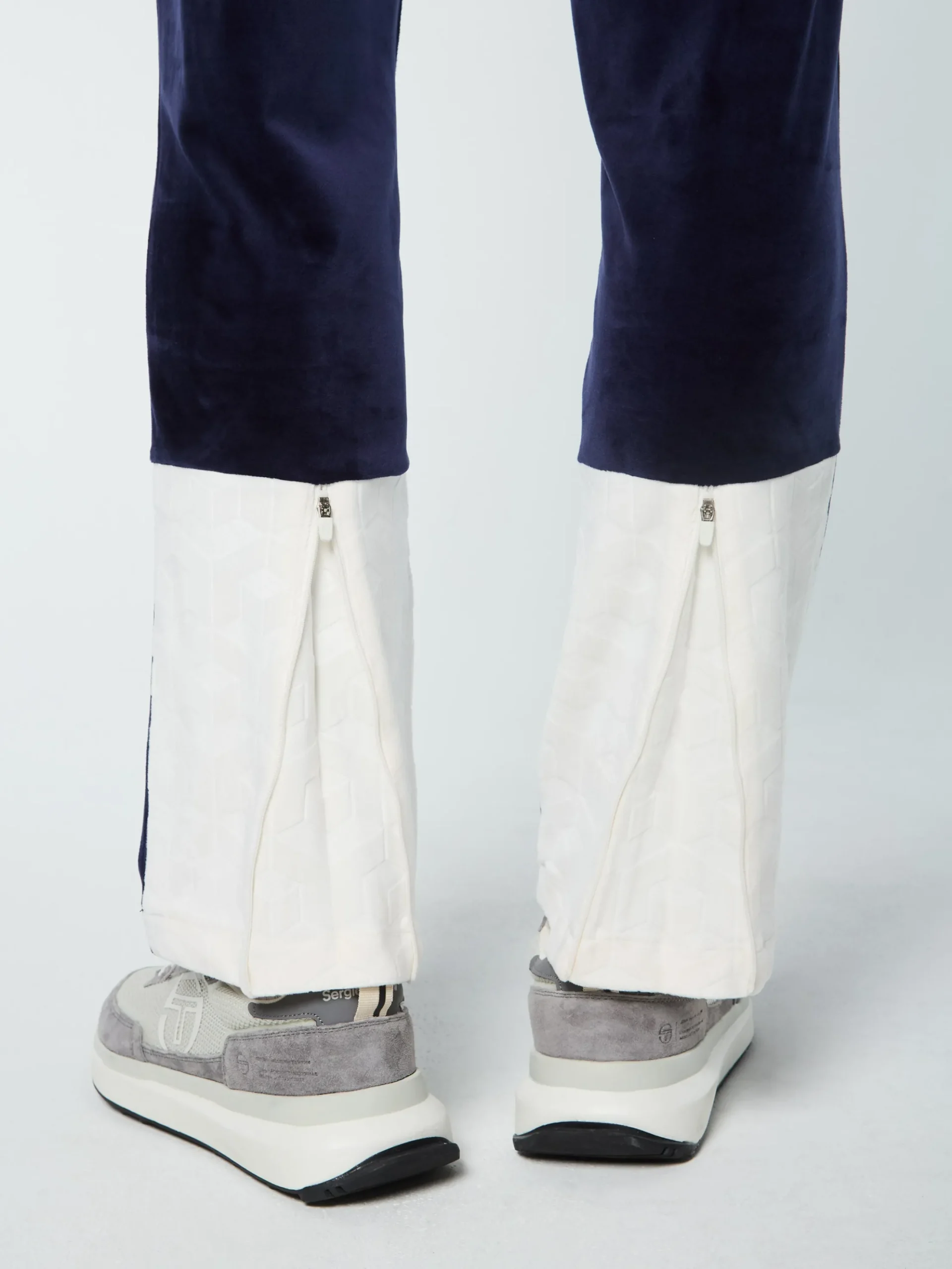 Sergio Tacchini Foggia Velour Debossed Track Pant- MARITIME BLUE New