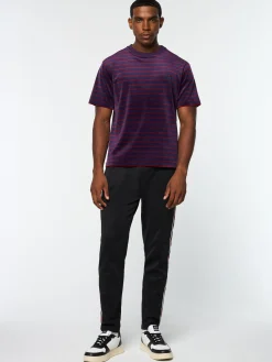 Sergio Tacchini Foggia Velour T-Shirt- BLACKBERRY CORDIAL Clearance