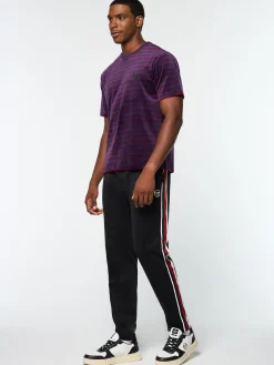 Sergio Tacchini Foggia Velour T-Shirt- BLACKBERRY CORDIAL Clearance