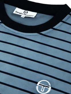 Sergio Tacchini Foggia Velour T-Shirt- CORONET BLUE New