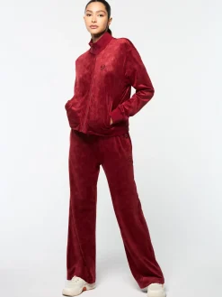 Sergio Tacchini Gabrisa Velour Track Jacket- SUN DRIED TOMATO Outlet