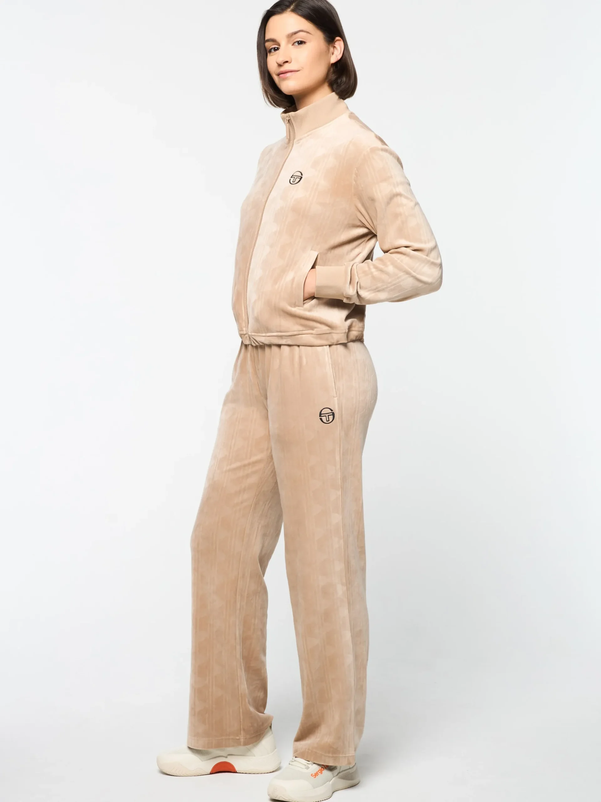 Sergio Tacchini Gabrisa Velour Track Jacket- HUMUS Hot