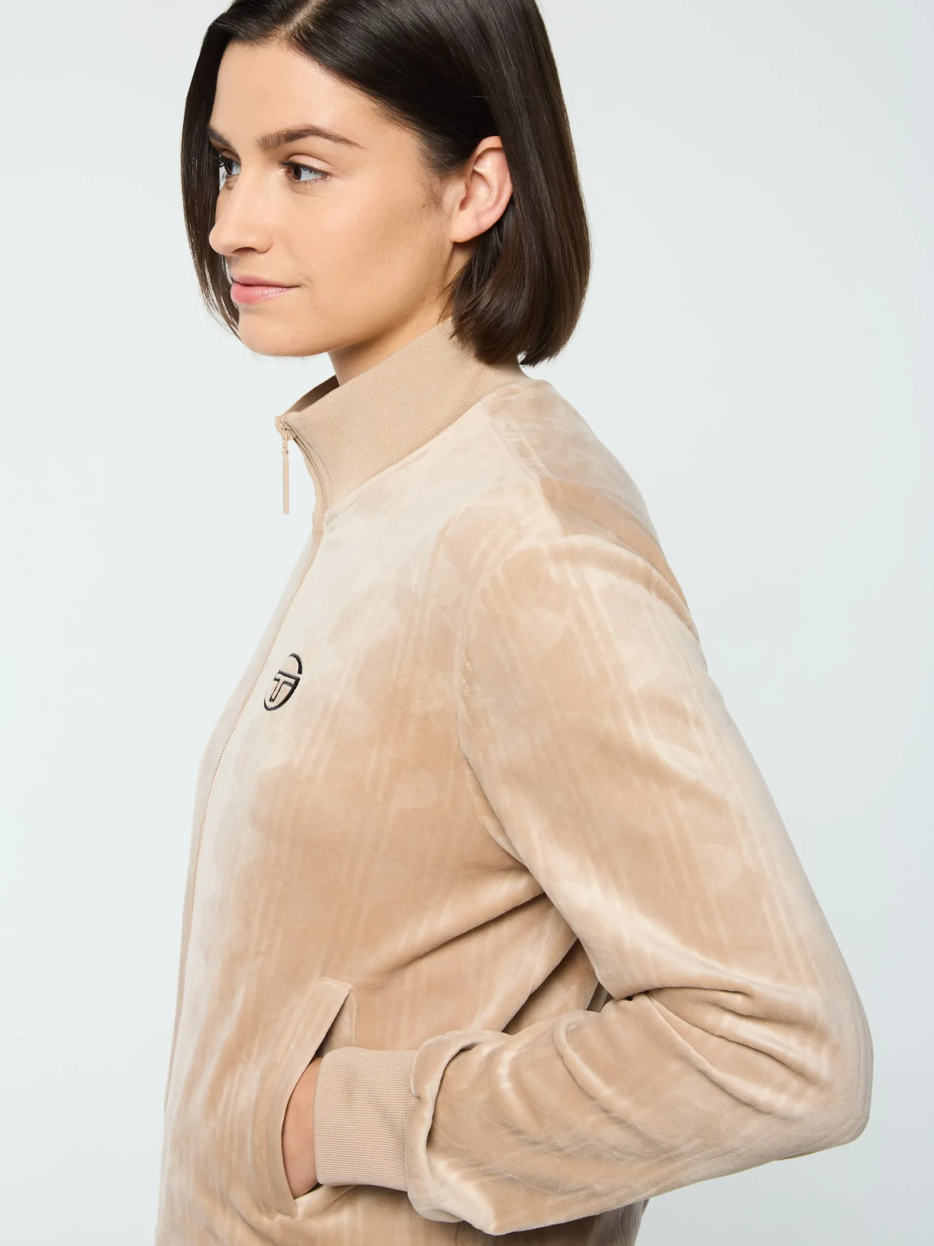 Sergio Tacchini Gabrisa Velour Track Jacket- HUMUS Hot