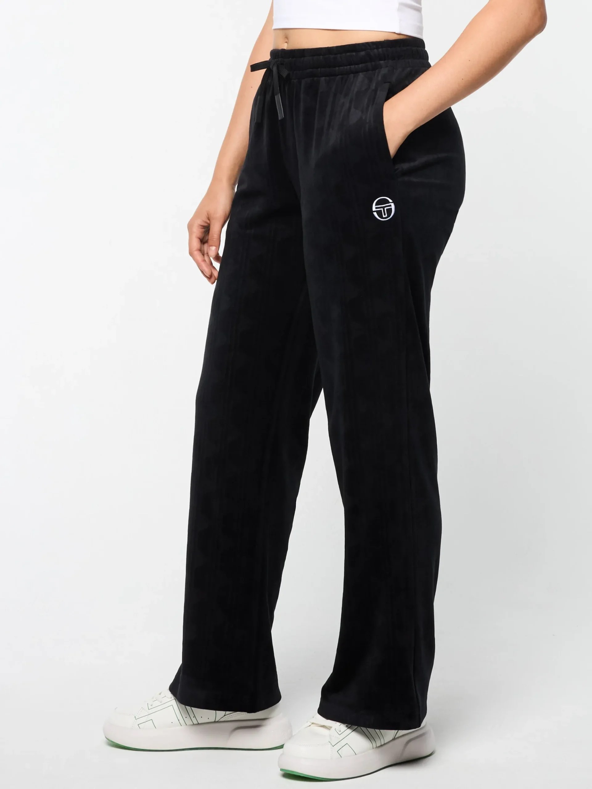Sergio Tacchini Gabrisa Velour Track Pant- BLACK BEAUTY Outlet