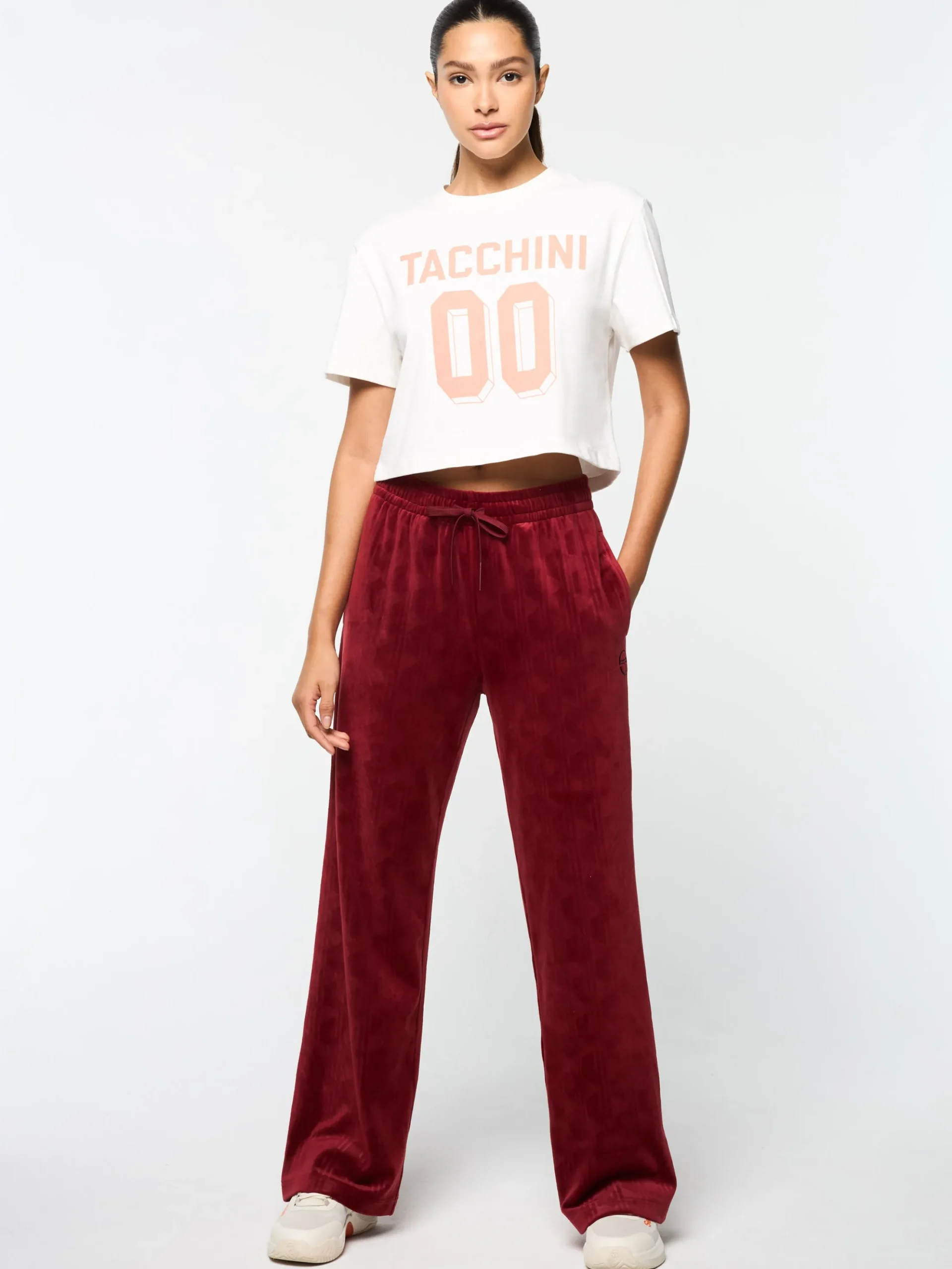 Sergio Tacchini Gabrisa Velour Track Pant- SUN DRIED TOMATO Hot