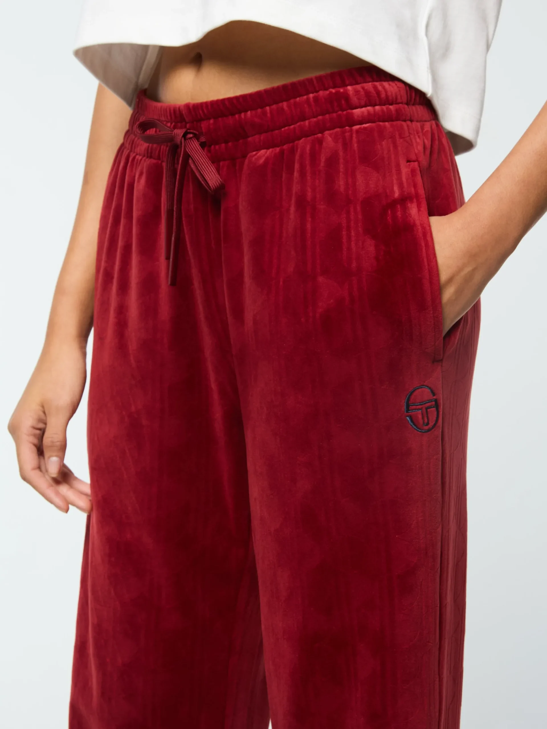 Sergio Tacchini Gabrisa Velour Track Pant- SUN DRIED TOMATO Hot