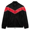 Sergio Tacchini Gallone Velour Track Jacket- BLACK BEAUTY Outlet