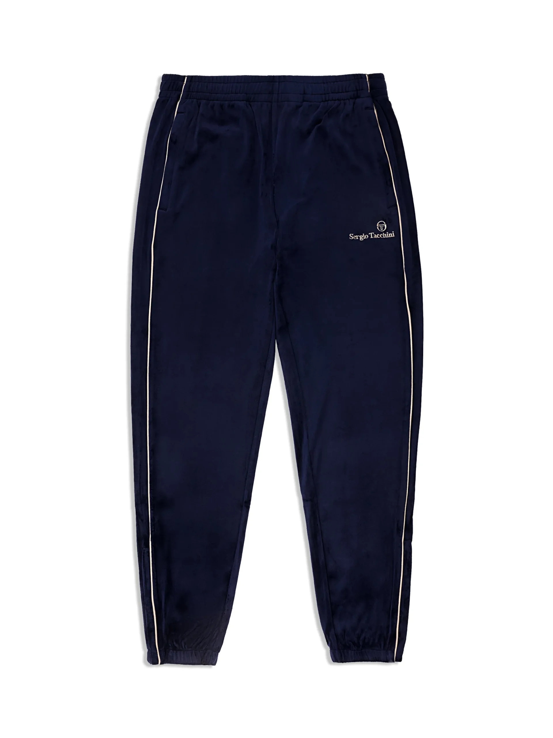 Sergio Tacchini Gallone Velour Track Pant- MARITIME BLUE Best