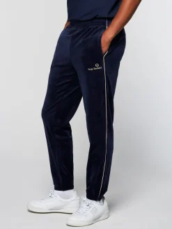Sergio Tacchini Gallone Velour Track Pant- MARITIME BLUE Best