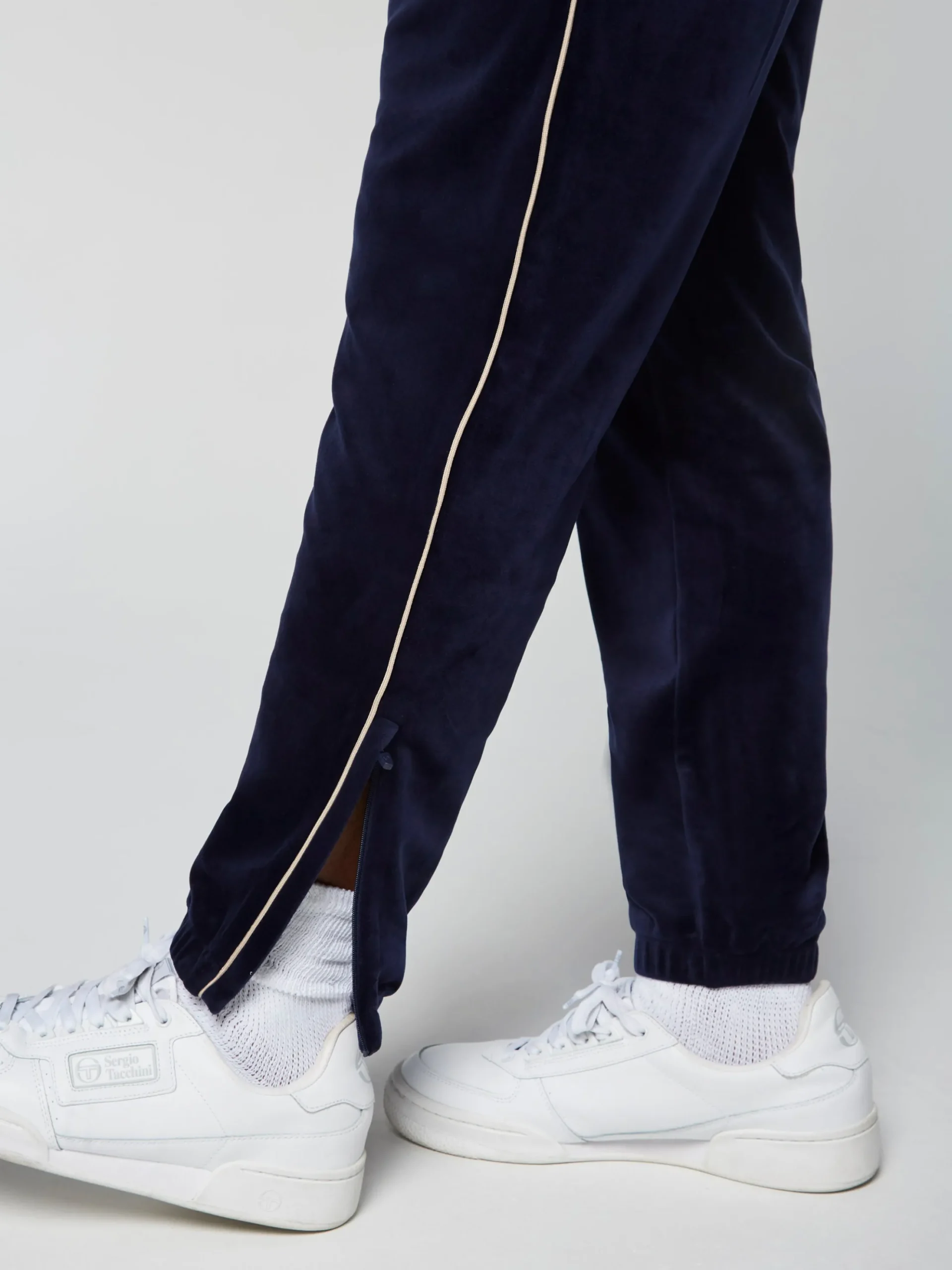 Sergio Tacchini Gallone Velour Track Pant- MARITIME BLUE Best
