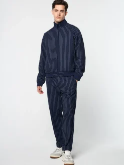 Sergio Tacchini Gessato Suiting Track Jacket- MARITIME BLUE Discount