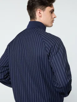 Sergio Tacchini Gessato Suiting Track Jacket- MARITIME BLUE Discount