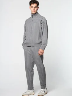 Sergio Tacchini Gessato Suiting Track Jacket- QUIET SHADE New