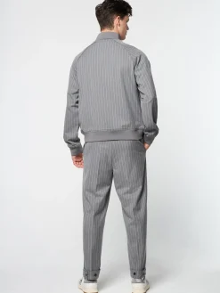 Sergio Tacchini Gessato Suiting Track Jacket- QUIET SHADE New