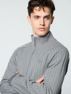 Sergio Tacchini Gessato Suiting Track Jacket- QUIET SHADE New