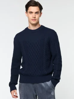 Sergio Tacchini Giacomo Knit Sweater- MARITIME BLUE Hot