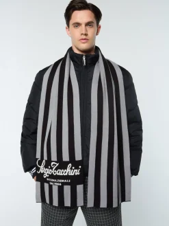 Sergio Tacchini Gioco Jacquard Scarf- BLACK BEAUTY Outlet