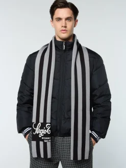 Sergio Tacchini Gioco Jacquard Scarf- BLACK BEAUTY Outlet