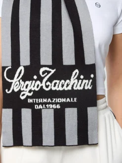 Sergio Tacchini Gioco Jacquard Scarf- BLACK BEAUTY Outlet