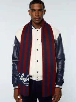 Sergio Tacchini Gioco Jacquard Scarf- MARITIME BLUE Best