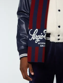 Sergio Tacchini Gioco Jacquard Scarf- MARITIME BLUE Best